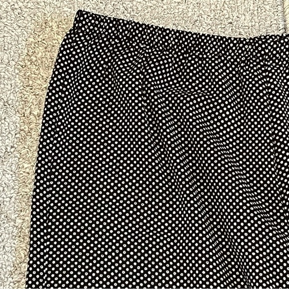 Zac & Rachel Wide Leg Pants Womens Small Black White Stretch Relaxed Pull On - Picture 4 of 8